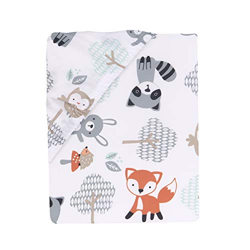Bedtime Originals Woodland Friends Fitted Crib Sheet, Multicolor , 52x28x8 Inch (Pack of 1) | The Storepaperoomates Retail Market - Fast Affordable Shopping