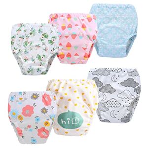 6 Pack Potty Training Pants for Boys Girls, Learning Designs Training Underwear Pants(1T-5.5T)