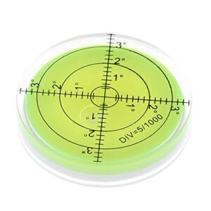 XMLEI Convenient and lighterCircular Bubble Level Spirit l Measuring Instruments Tool Universal Protractor Tool （60X12mm）