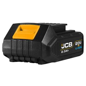 Jcb Tools – 20V Lithium-Ion Battery 2.0Ah With Charge Remaining Indicator – For Jcb 20V Power Tools – Drill, Jigsaw, Recip Saw, Circular Saw, Multi Tool, Miter Saw, Angle Grinder, LED Work Light