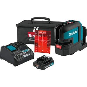 Makita SK105DNAX 12V max CXT® Lithium-Ion Cordless Self-Leveling Cross-Line Red Beam Laser Kit (2.0Ah)