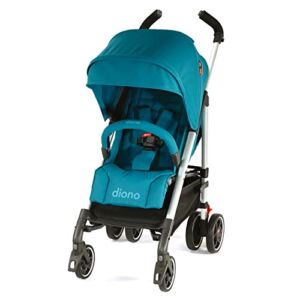 Diono Flexa Umbrella Stroller from Infant to Toddler, Freestanding Slim Fold, Lightweight Umbrella Stroller with Canopy, XL Storage Basket, Blue Turquoise