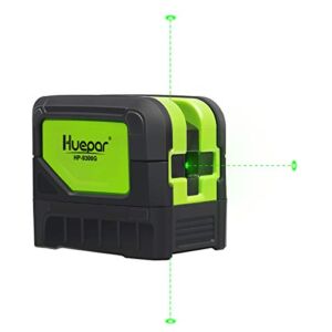 Huepar 3 – Point Laser, Self-leveling Green Beam Laser Level with Plumb Spots for Soldering and Points Reference Positioning, 197ft Working Range, Floor Stand and Magnetic Bracket Included- 9300G