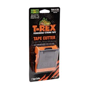 T-Rex 286748 Tape Cutter for Tapes Up to 2 Inch Width, Fits on Tape Rolls (Tape Not Included), Black/Orange