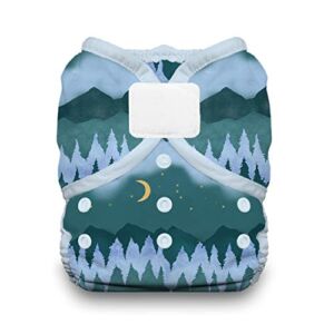 Thirsties Duo Wrap Reusable Cloth Diaper Cover, Hook and Loop Closure, Mountain Twilight Size One (6-18 lbs)