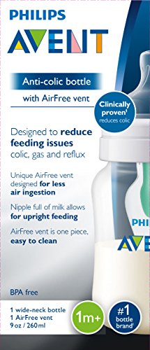 Philips AVENT Anti-Colic Baby Bottle with AirFree Vent, Clear, 9 Oz | The Storepaperoomates Retail Market - Fast Affordable Shopping