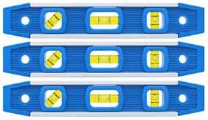 Empire 581-9 9-Inch Dark Blue Aluminum-Sided Dark Blue Torpedo Level with Overhead Viewing Slot (3-Pack)