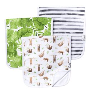 Baby Burp Cloth Large 21”x10” Size Premium Absorbent Triple Layer 3 Pack Gift Set “Noah” by Copper Pearl