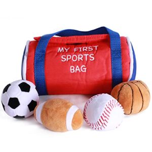 My First Sports Bag Baby , Cloth Balls, Interesting and Rich Sport Balls for Early Education and Baby Toy