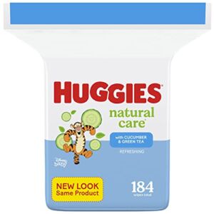 Huggies Natural Care Refreshing Baby Wipes, Scented, 1 Refill Pack (184 Wipes Total)