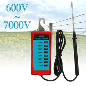 allsun Electric Fence Voltage Tester Fault Finder Farming Equipment Portable Testing Tool Neon Lights Max 600V – 7000 V