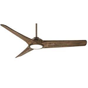 Minka-Aire F747L-HBZ/AW Timber 68 Inch Ceiling Fan with Integrated LED Light and DC Motor in Heirloom Bronze Finish and Aged Boardwalk Blades