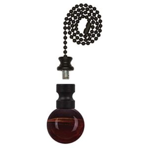 Westinghouse Lighting 1000600 Oil Rubbed Bronze Finish, Amber Alabaster Glass Sphere Finial/Pull Chain, Black