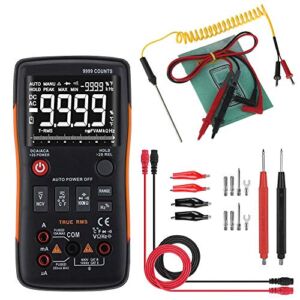 Digital Multimeter, ANENG Q1 True-RMS Voltmeter Ammeter Capacitance Meter Measurement Resistance Frequency 9999 Counts with Analog Bar Graph