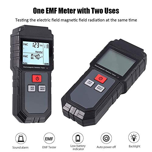 EMF Meter, Electromagnetic Radiation Tester,Hand-held Digital LCD EMF Detector, Great Tester for Home EMF Inspections, Office, Outdoor and Ghost Hunting | The Storepaperoomates Retail Market - Fast Affordable Shopping