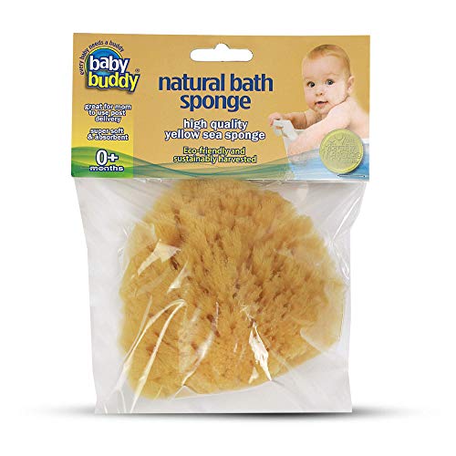 Baby Buddy Baby Bath 4” Yellow Sea Sponge, Absorbent Natural Sea Sponge, Soft on Tender Skin, Biodegradable, Hypoallergenic, Bath Accessories for Baby, Natural Sea Sponges for Bathing, 1 Pack | The Storepaperoomates Retail Market - Fast Affordable Shopping