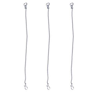 3 Pack Universal Toilet Flapper Chain Replacement Kit,Stainless steel,Including 12-Inch Chain,Hook,Ring
