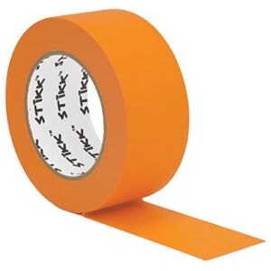 1 Pack 2″ inch x 60yd STIKK Orange Painters Tape 14 Day Easy Removal Trim Edge Finishing Decorative Marking Masking Tape (1.88 in 48MM)