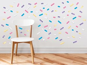Sunny Decals Mini Sprinkles or Confetti Wall Decal – Set of 110 Removable Fabric Wall Stickers