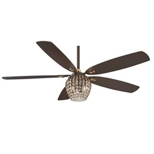 Minka-Aire F902L-ORB Bling 56 Inch Ceiling Fan with LED Light and DC Motor in Oil Rubbed Bronze Finish