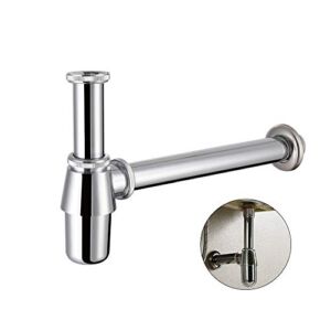 Chrome Bathroom Basin Sink Bottle Trap Waste Pipe 1-1/4 inch Slip Inlet Drain Tube Kit …