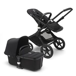 Bugaboo Fox Complete Full-Size Stroller, Black – Fully-Loaded Foldable Stroller with Advanced Suspension and All-Terrain Wheels