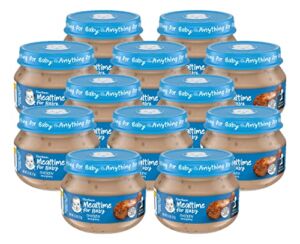Gerber Mealtime for Baby 2nd Foods Baby Food Jar, Chicken & Gravy, Non-GMO Pureed Baby Food with Essential Nutrients, 2.5-Ounce Glass Jar (Pack of 12 Jars)