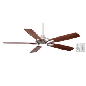 Minka-Aire F1000-BN, Dyno, 52″ Indoor Ceiling Fan, Brushed Nickel, Integrated LED Light, Bond Compatible With Additional Wall Control