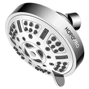 HOPOPRO Upgraded 9 Settings High Pressure Shower Head, Fixed Showerhead Adjustable Bathroom Showerhead Multi-functional Wall Mount Rainfall Showerhead for Low Water Flow