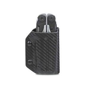 Clip & Carry Kydex Multitool Sheath for LEATHERMAN SURGE – Made in USA (Multi-tool not included) EDC Multi Tool Sheath Holder Holster Cover (Carbon Fiber Black)