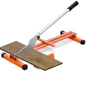 Goplus Vinyl Floor Cutter, Laminate Flooring Cutter for 8-inch & 12-inch Wide Floor, Hand Tool V-Support Wood Planks Heavy Duty Steel Quick Cut