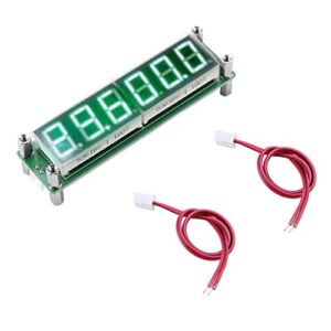 Walfront Signal Frequency Counter PLJ-6LED-H LED Display Digital Signal Frequency Counter Meter Tester Module 1MHz- 1000MHz Measuring Range High Resistance(Green Font)