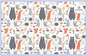 Suessie Disposable Placemats for Baby, Forest Animals (60 Count)