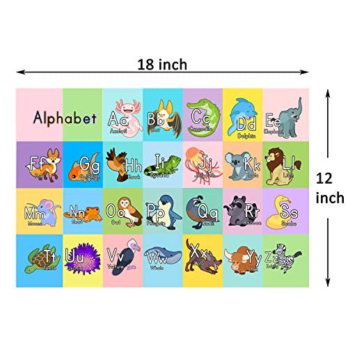 Youngever 80 Disposable Placemats Table Topper, Extra Sticky (4 Sides) Adhesive Peel and Stick Strip Disposable Mats for Kids Toddlers Baby Children, 18 Inch x 12 Inch Kids Safe (Alphabet) | The Storepaperoomates Retail Market - Fast Affordable Shopping