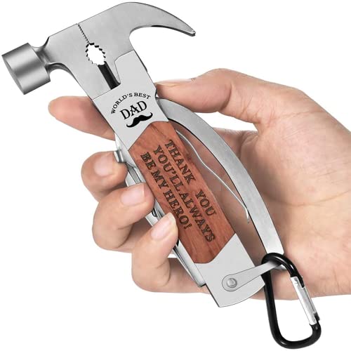 VEITORLD All in One Tools Hammer Multitool, Gifts for Dad from Daughter Son Christmas, Best Top Presents Stocking Stuffers, Unique Personalized Birthday Gift Ideas for Men Stepdad Him(Dad Are Hero) | The Storepaperoomates Retail Market - Fast Affordable Shopping