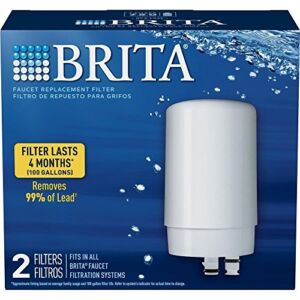 Brita On Tap Water Filtration System Replacement Filters For Faucets – white – 2 Count