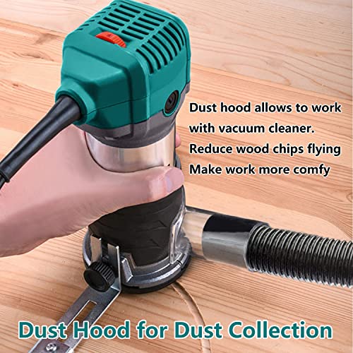 Dobetter 6.5-Amp Wood Router Tool, 1.25 HP Compact Trim Router with 6 Variable Speed, 12 Wood Router Bits, 1/4″ & 3/8″ Collets and Dust Hood -DBTR700 | The Storepaperoomates Retail Market - Fast Affordable Shopping