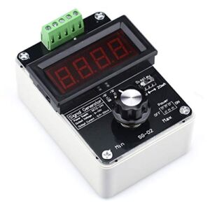 Cllena 4-20mA Adjustable Signal Generator, DC 0-10V 0/4-20mA Current Voltage Analog Simulator for PLC Panel Debugging Device Testing Frequency Converter Transmitter Output Simulation