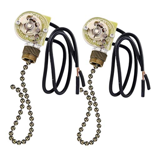 Ceiling Fan Switch Ceiling Fan Pull Chain Fan Switch, Zing Ear ZE-109 ON-OFF Pull Chain Lamp Switch for Ceiling Fan Lights Bronze 2 PACK | The Storepaperoomates Retail Market - Fast Affordable Shopping