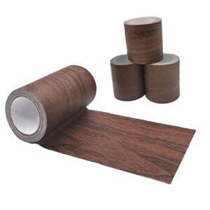 Repair Tape Patch Wood Grain Patterned for Furniture Door Craft (Dark Walnut)