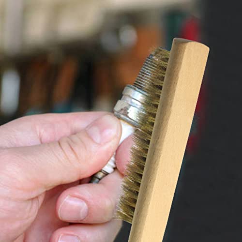 Copper Brass Brush 20×6 Row Bristle Wire Brush with Natural Beech Handle Barbell Brush for Cleaning Metal Surface Texturing, Removes Lint by MAXMAN | The Storepaperoomates Retail Market - Fast Affordable Shopping