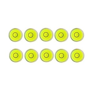 10pcs Bubble Spirit Level Degree Mark, 10x6mm Mini Circular Bullseye Level Inclinometers Use for Tripod, Phonograph, Turntable
