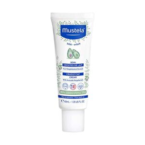 Mustela Baby Cradle Cap Cream – Newborn safe – with Natural Avocado – Paraben Free & Fragrance Free – 1.35 Fluid Ounce