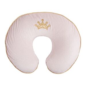 Boppy Nursing Pillow and Positioner—Luxe | Pink Princess with Gold Crown Embroidery | Breastfeeding, Bottle Feeding and Baby Support | With Removable Cover in Premium Fabric | Awake-Time Support