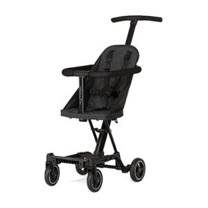 Dream On Me Lightweight and Compact Coast Rider Stroller with One Hand Easy Fold, Adjustable Handles and Soft Ride Wheels, Black