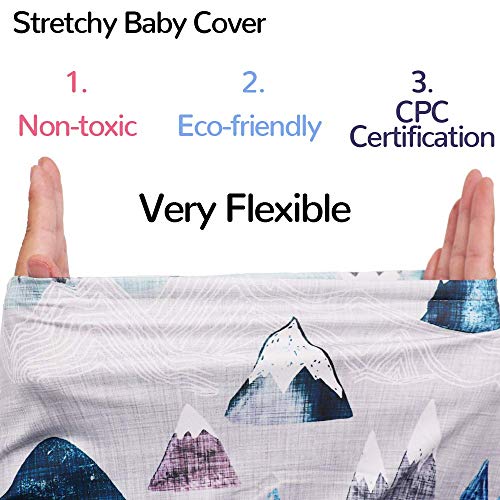 Joint Gou Stretchy Baby Carrier Cover with 4-in-1 Multi-use for Baby Carseat Nursing/Breastfeeding Infinity Scarf Stroller Feeding high Chair Versatile Cover for Baby Girls or Boys,Mountain | The Storepaperoomates Retail Market - Fast Affordable Shopping