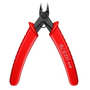 Flush Cutter, Wire Cutters, BS-8109 Soft Wire Cutter Pliers Precision Micro Cutter Anti-Slip Flush Cutter for Electronics Aluminum Jewelry 3D Printing Copper Wire Cables Floral