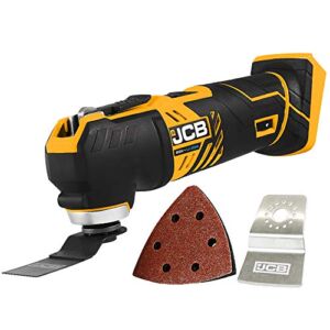 JCB Tools – JCB 20V Cordless Oscillating Power Tool – Multi Tool – No Battery – Bare Unit – For Home Improvements and Professional Use, Trimming, Plunge Cuts, Drywall, Wood, Plastic, Metal