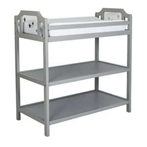 Suite Bebe Celeste Changing Table Safety Rail Included, Light Grey