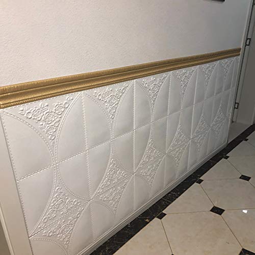 Cozylkx 90″x 3″ Self Adhesive Flexible Foam Molding Trim, 3D Sticky Decorative Wall Lines Wallpaper Border for Home, Office, Hotel DIY Decoration, White | The Storepaperoomates Retail Market - Fast Affordable Shopping